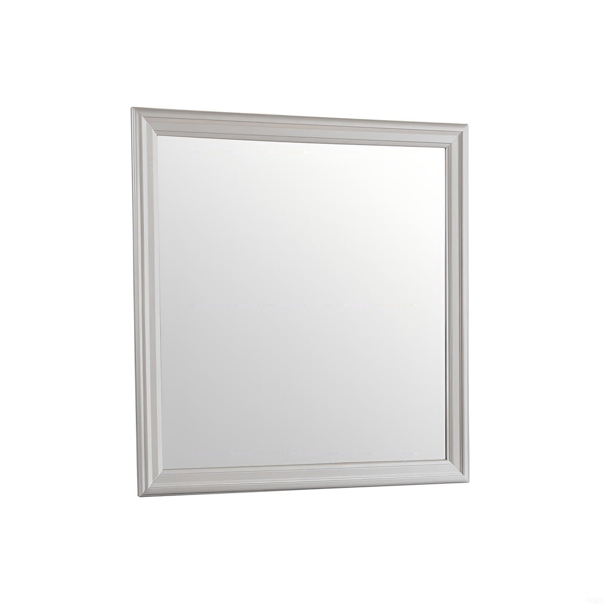 Traditional wall mirror with a silver beveled frame on Tampa Home & Garden Store