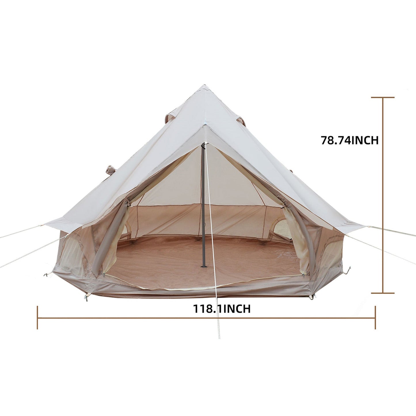 GemGear Oxford Bell Tent 13.1ft beige canvas with stove jack for family camping on Tampa Home & Garden Store
