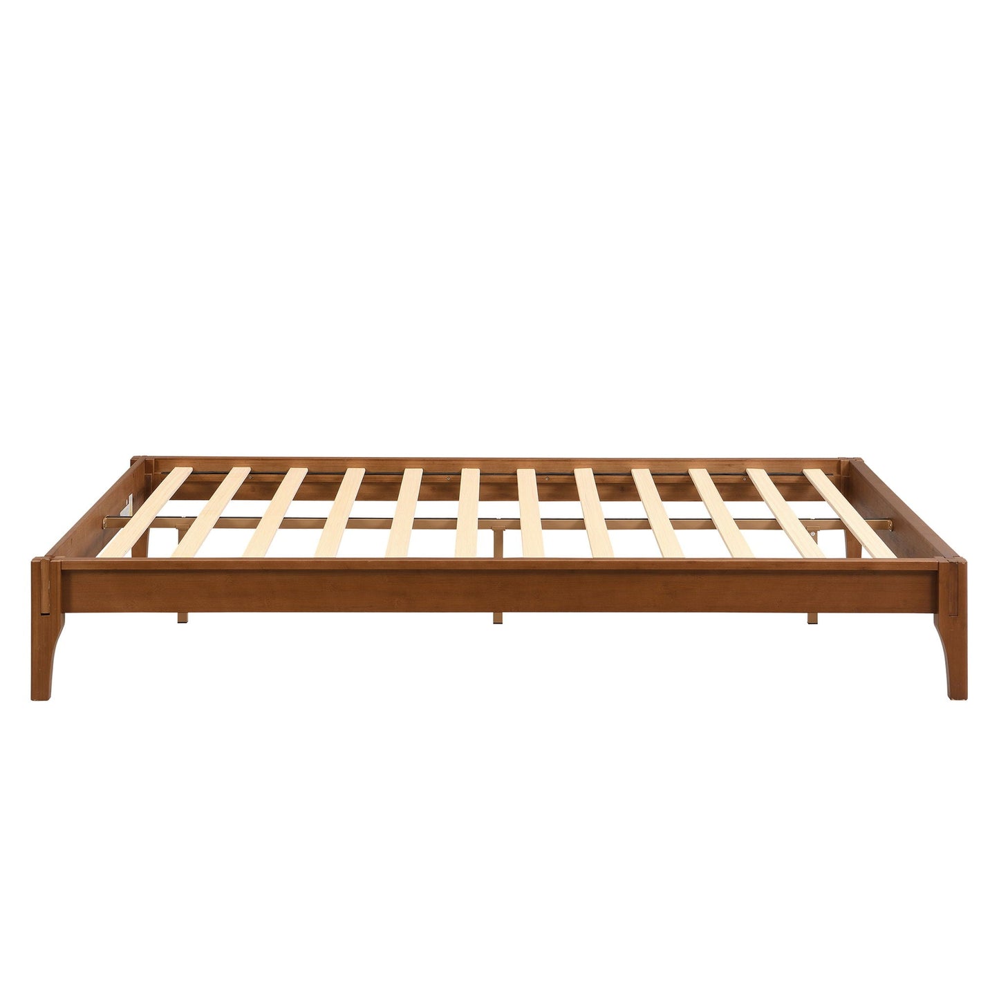 Solid Bamboo Platform Bed With Slat Support
