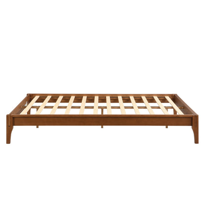 Solid Bamboo Platform Bed With Slat Support