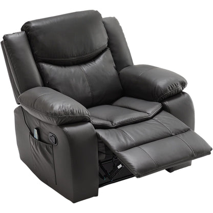 Gray Heating and Vibration Recliner Chair