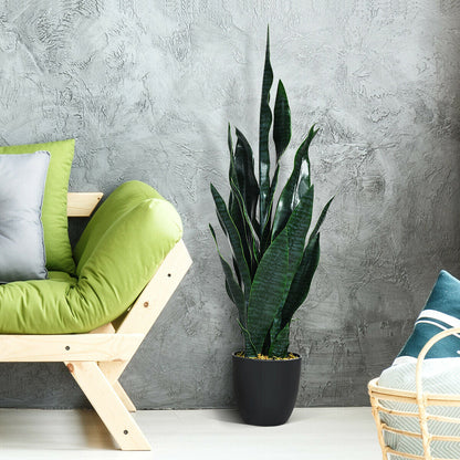 Planta de serpiente artificial de imitación para interior y exterior de 35.5 pulgadas