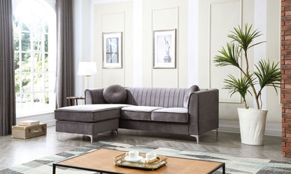 Delray Micro Suede Sofa and Chaise Lounger