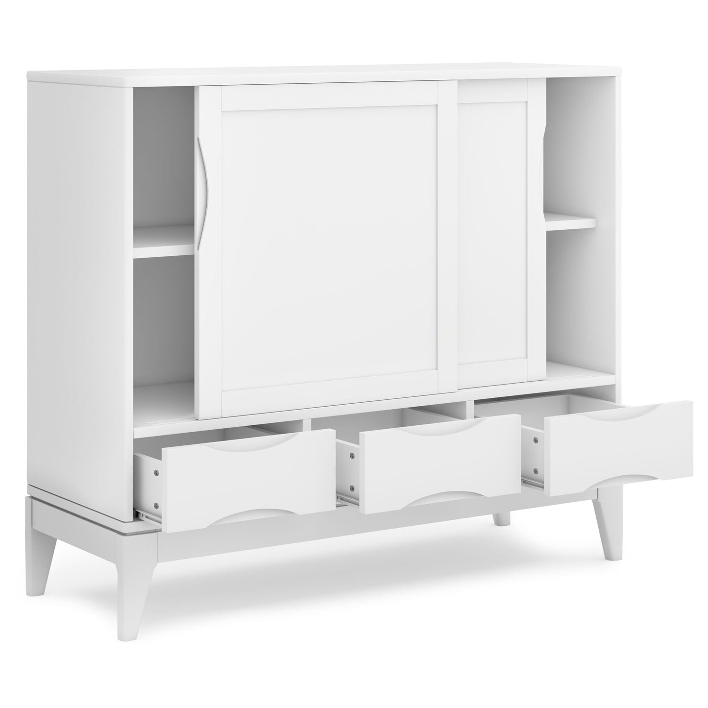 Harper Handcrafted Medium Storage Cabinet white finish by HouseOfZazla, accent cabinet on Tampa Home & Garden Store
