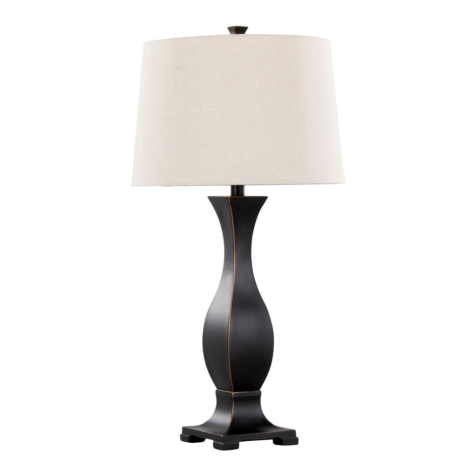 Riley contemporary table lamp set of 2 in oil rubbed bronze with oat shade HouseOfZazla on Tampa Home & Garden Store