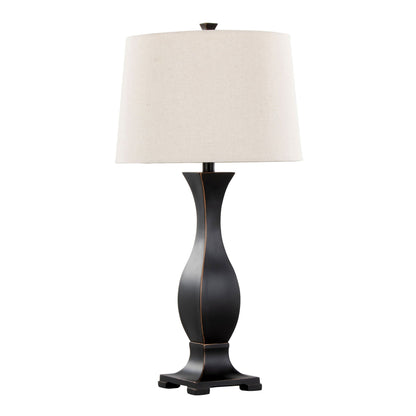 Riley contemporary table lamp set of 2 in oil rubbed bronze with oat shade HouseOfZazla on Tampa Home & Garden Store