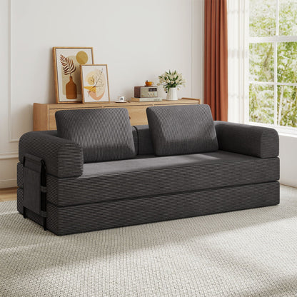 Premium Convertible Sofa And Cylindrical Pillow