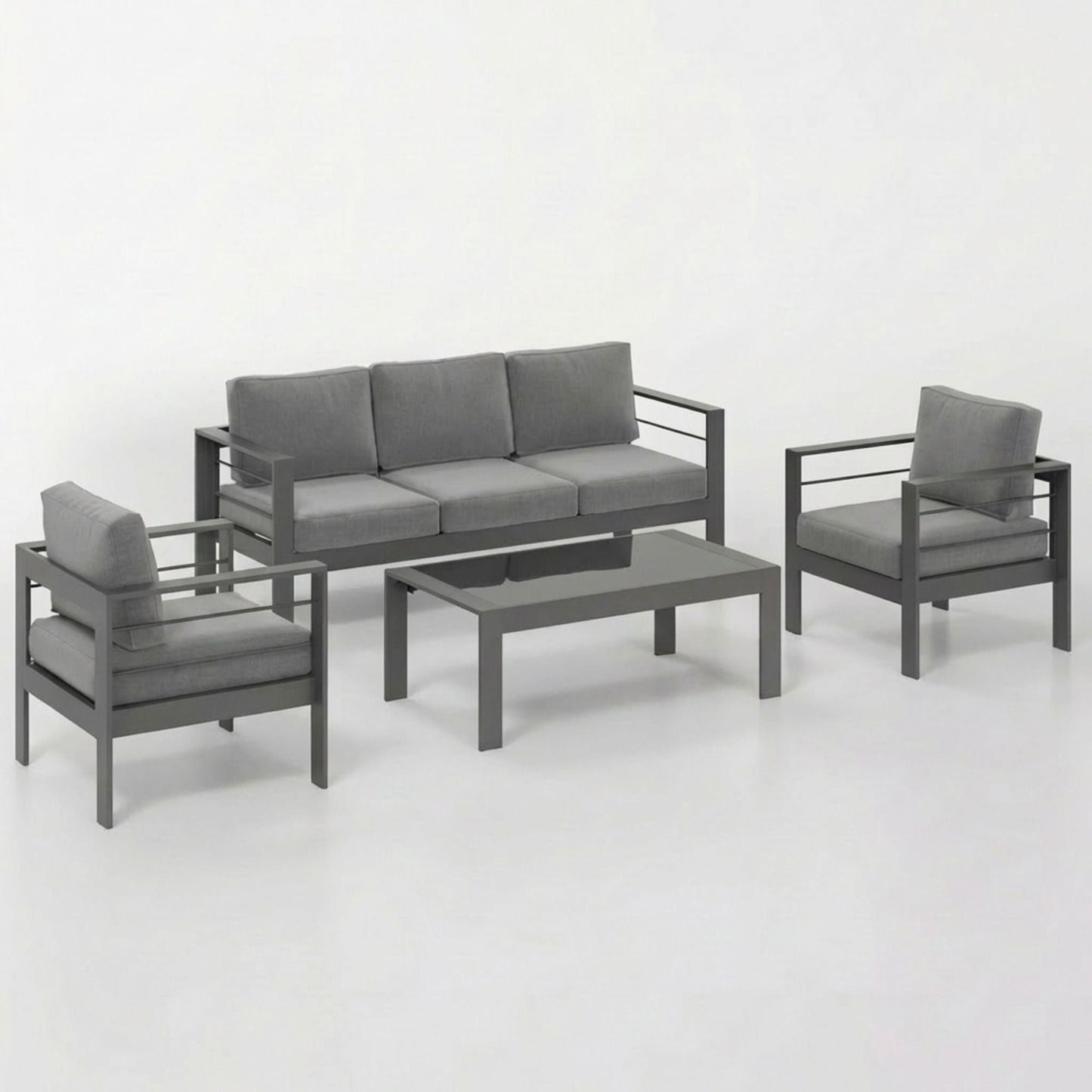 All Weather Iron Patio Set and Thick Cushions