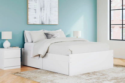Onita Platform Bed, white storage bed with built-in drawers, by Unique Piece Furniture on Tampa Home & Garden Store