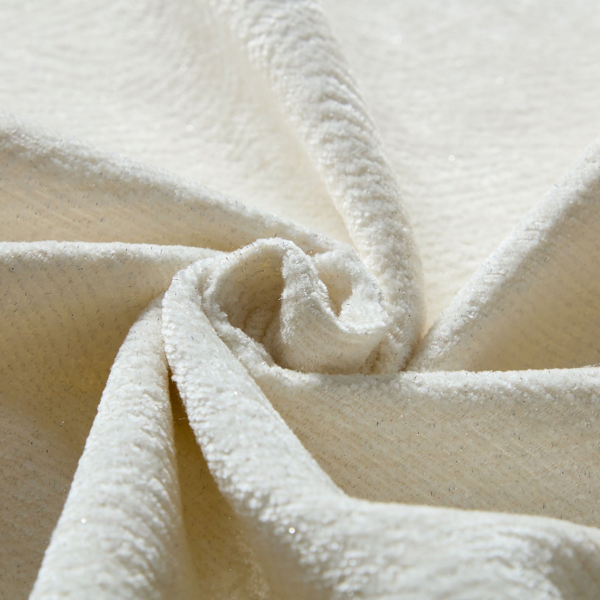 Modern oversized modular sofa fabric close-up in white upholstery by HouseOfZazla on Tampa Home & Garden Store