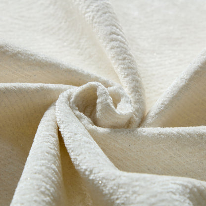 Chaises HouseOfZazla white sparkling chenille fabric texture close-up on Tampa Home & Garden Store