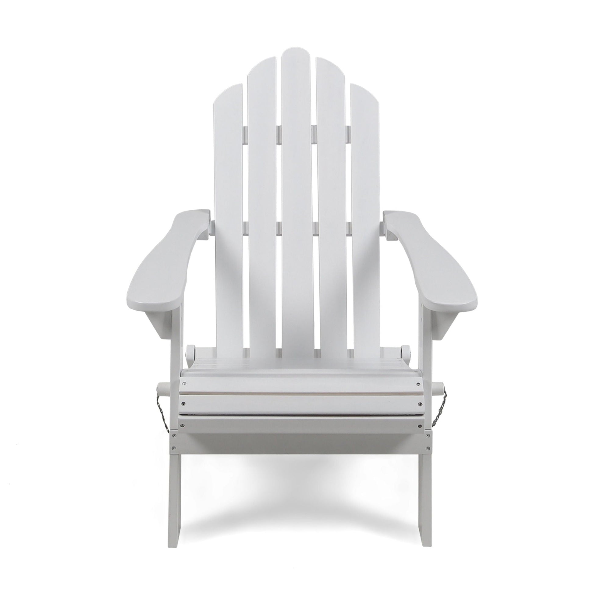 Aurascape Outdoor Acacia Wood Foldable Adirondack Chair white finish by HouseOfZazla on Tampa Home & Garden Store