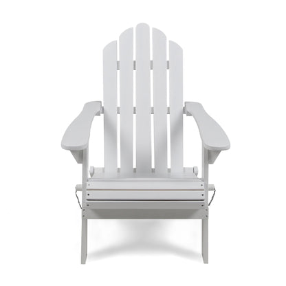 Aurascape Outdoor Acacia Wood Foldable Adirondack Chair white finish by HouseOfZazla on Tampa Home & Garden Store