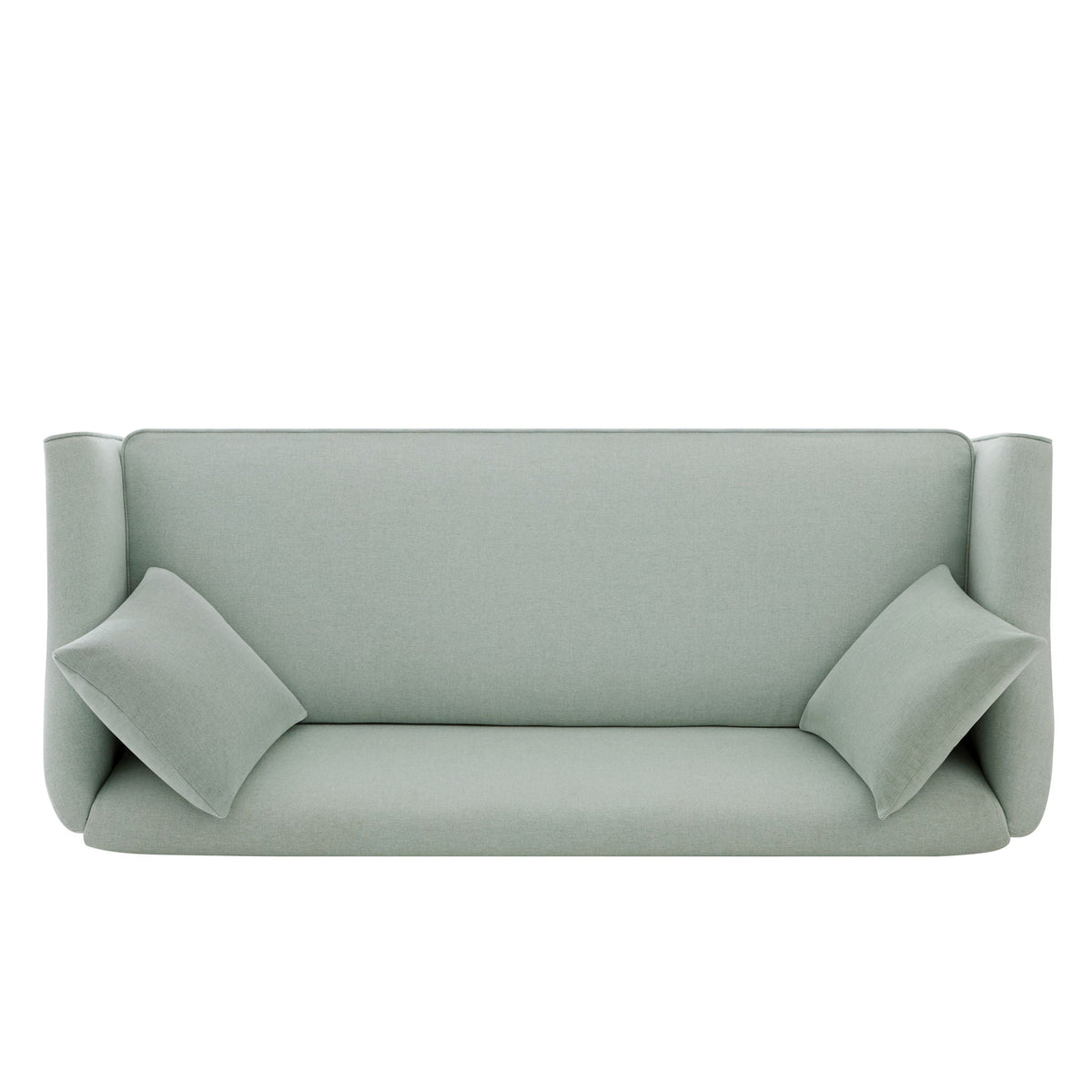 Modern 3 Seat Sofa With Chenille And Two Pillows