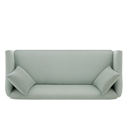 Modern 3 Seat Sofa With Chenille And Two Pillows