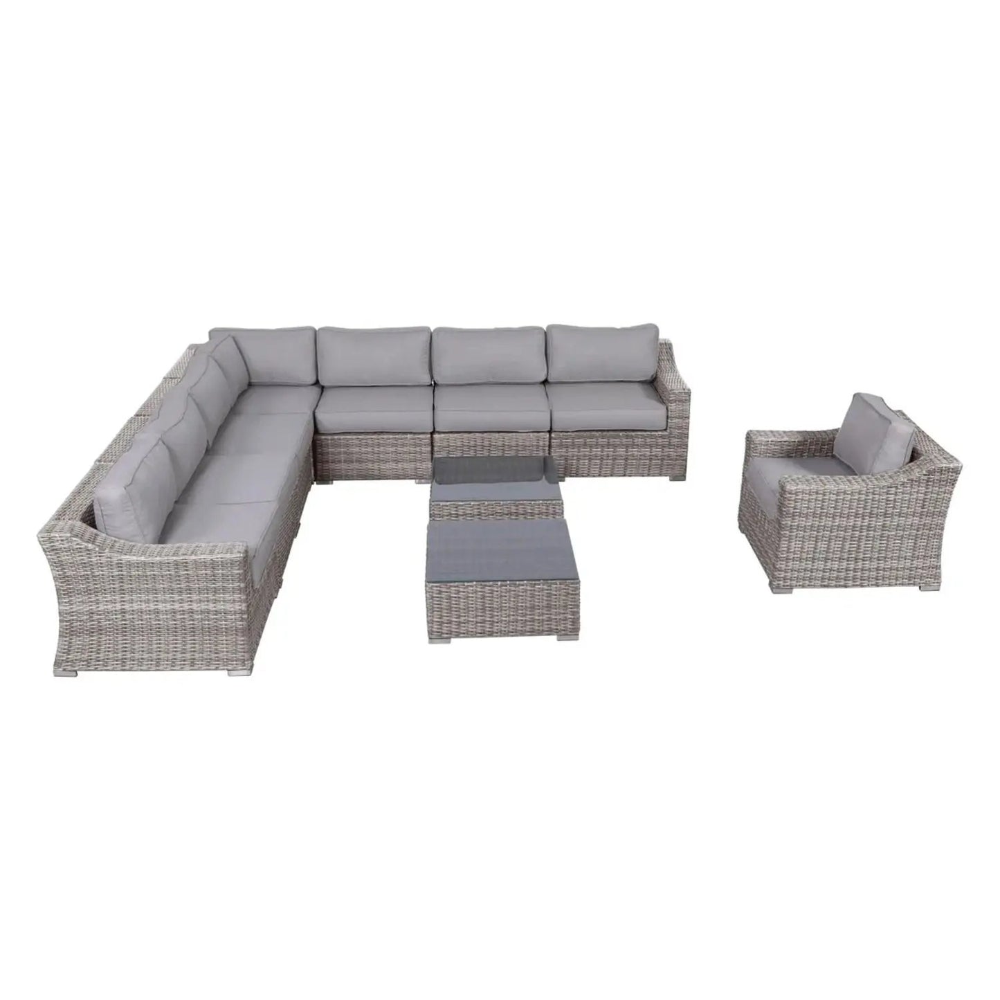 Outdoor Wicker Conversation Set With Cushions