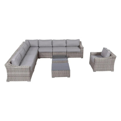 Outdoor Wicker Conversation Set With Cushions