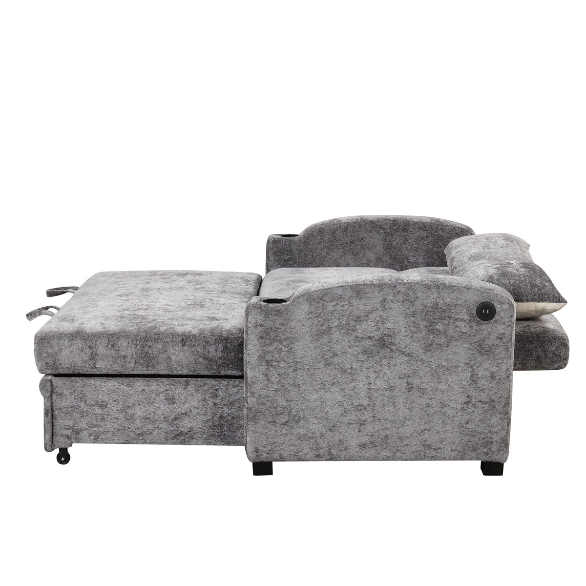 Convertible Sofa With Usb And Adjustable Backrest