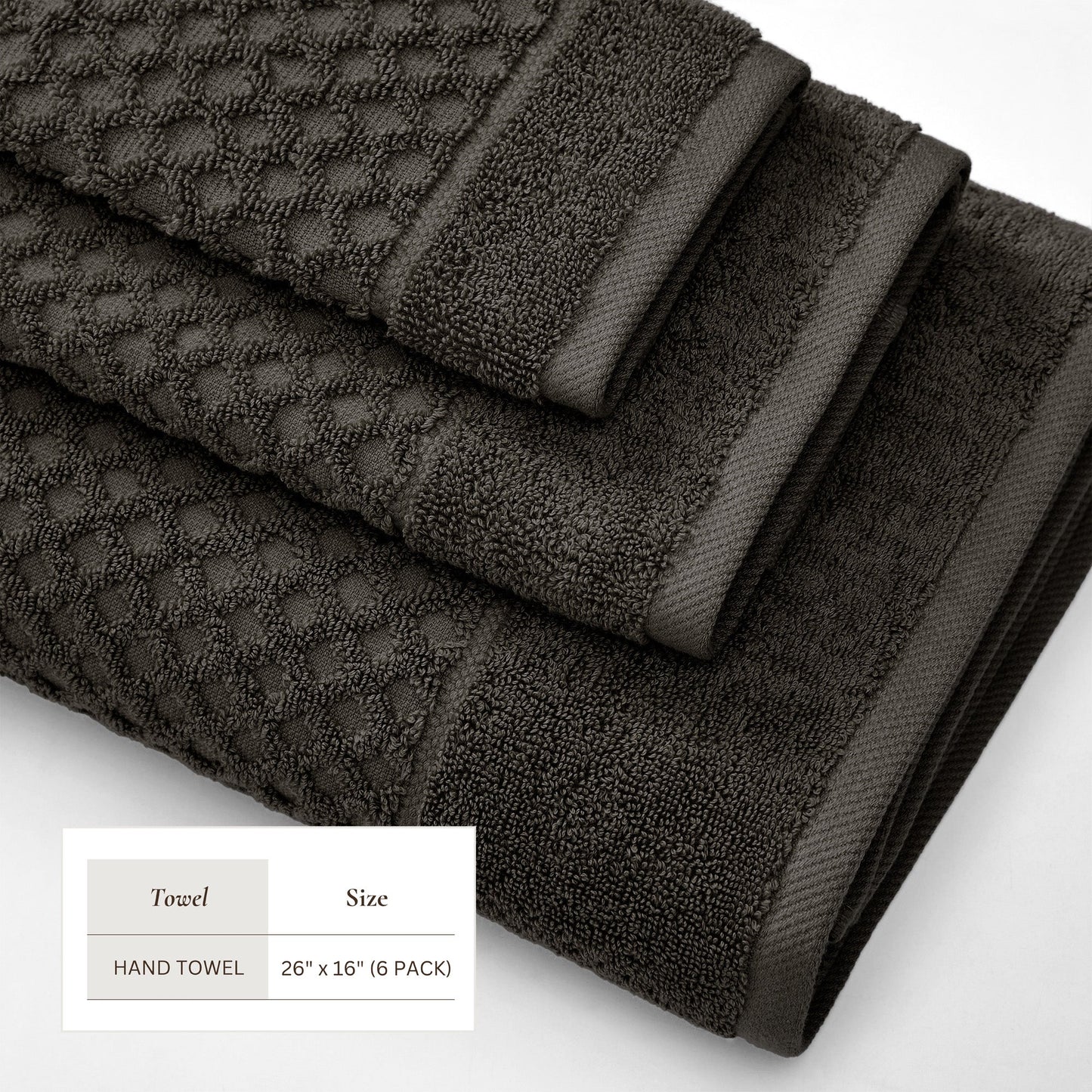 Cotton Diamond Waffle Weave Bath Towel Set