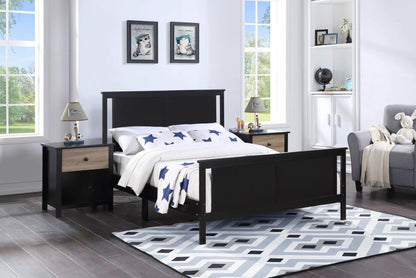 Connelly Nightstands by Unique Piece Furniture, black frames with wood drawer fronts on Tampa Home & Garden Store