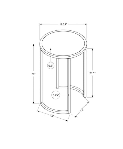 Round Accent Side Table with double-ring top, contemporary design, 18.25 dia top on Tampa Home & Garden Store
