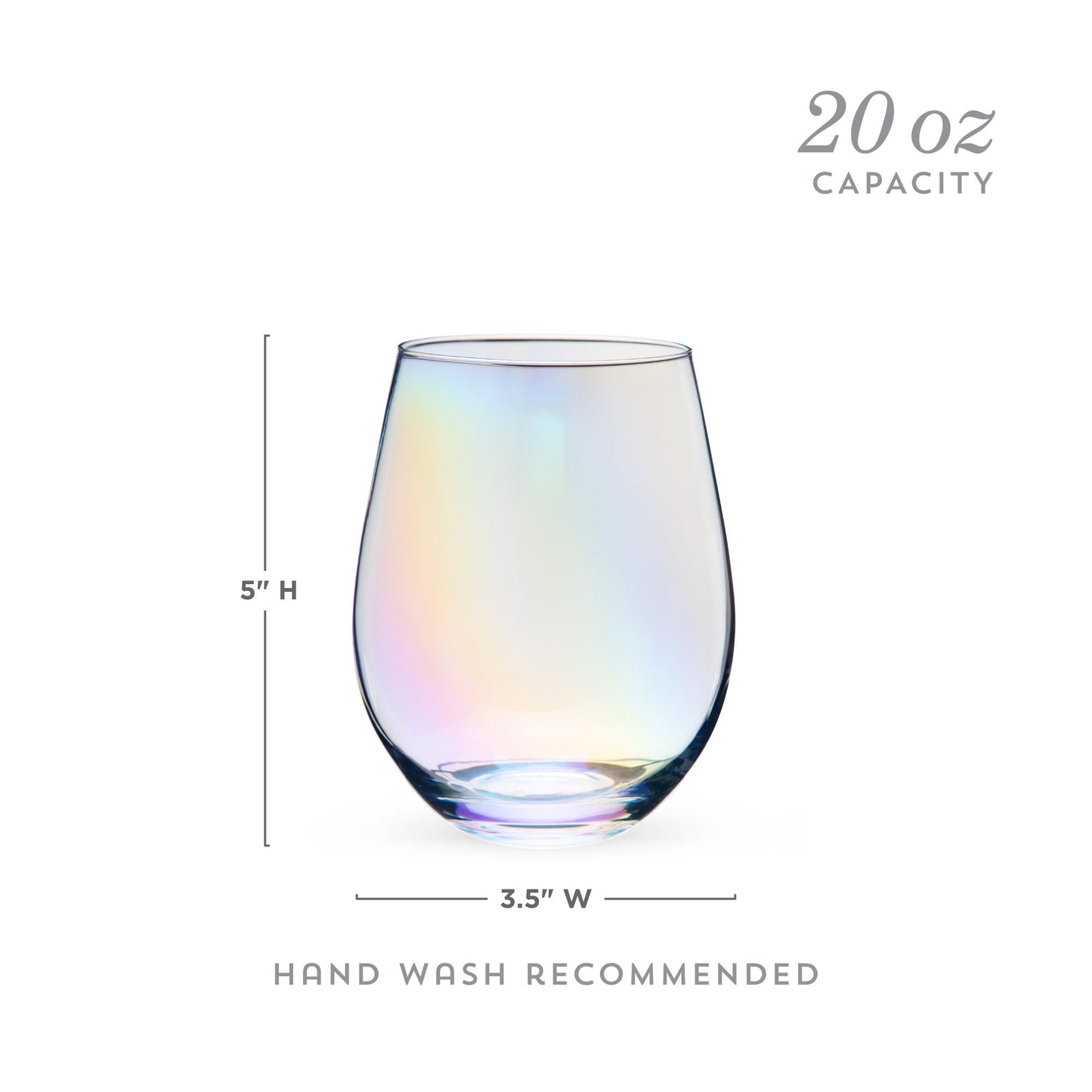 Luster Stemless Wine Glasses and Iridescent Glow