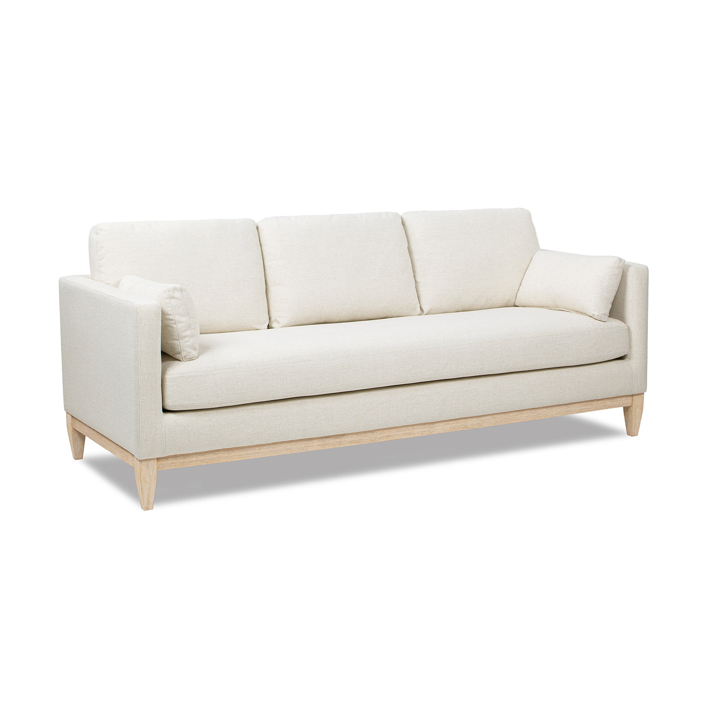 Knox 84' Modern Farmhouse Sofa flax white linen by HouseOfZazla on Tampa Home & Garden Store