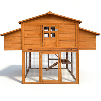 Outdoor Wooden Chicken House and Nesting Box