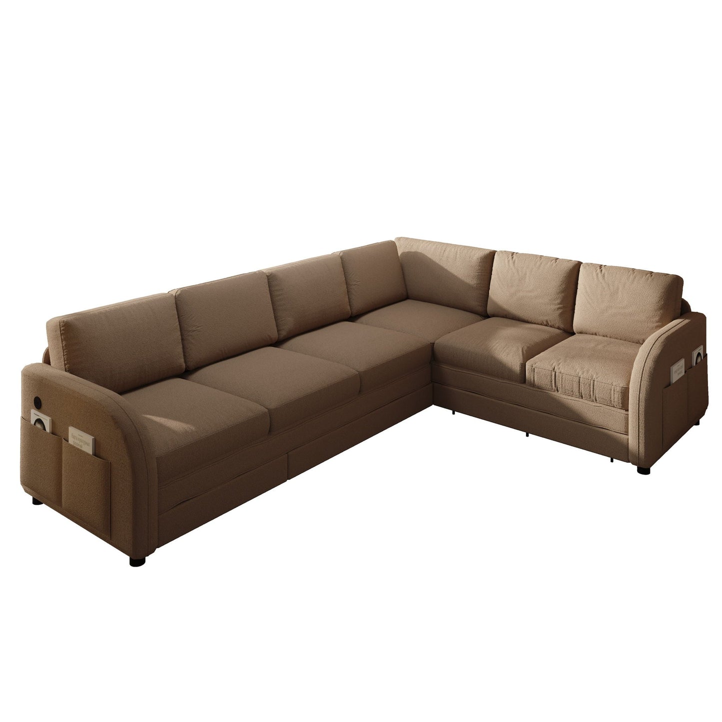 L Shaped Couch With Pull Out Bed And Usb Port