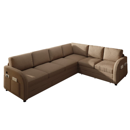 L Shaped Couch With Pull Out Bed And Usb Port
