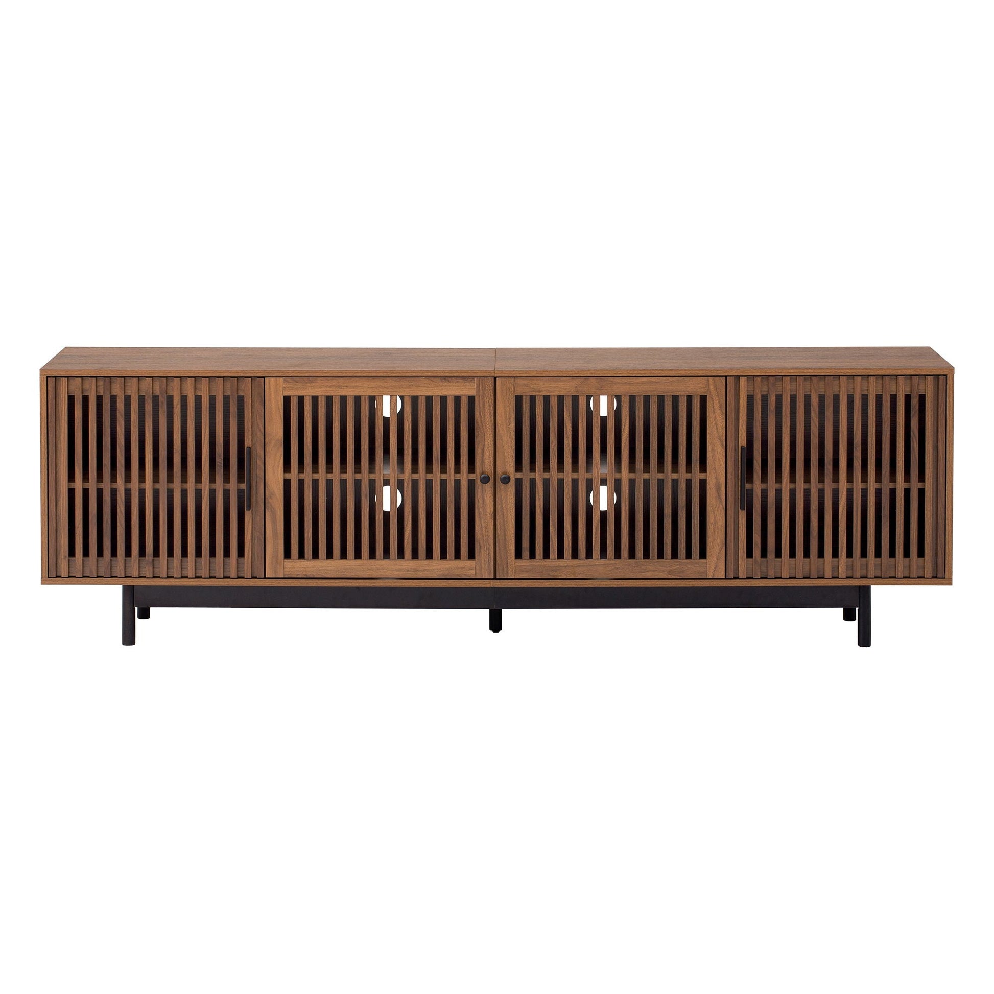 TV Stand by HouseOfZazla in walnut with slatted front panels on Tampa Home & Garden Store
