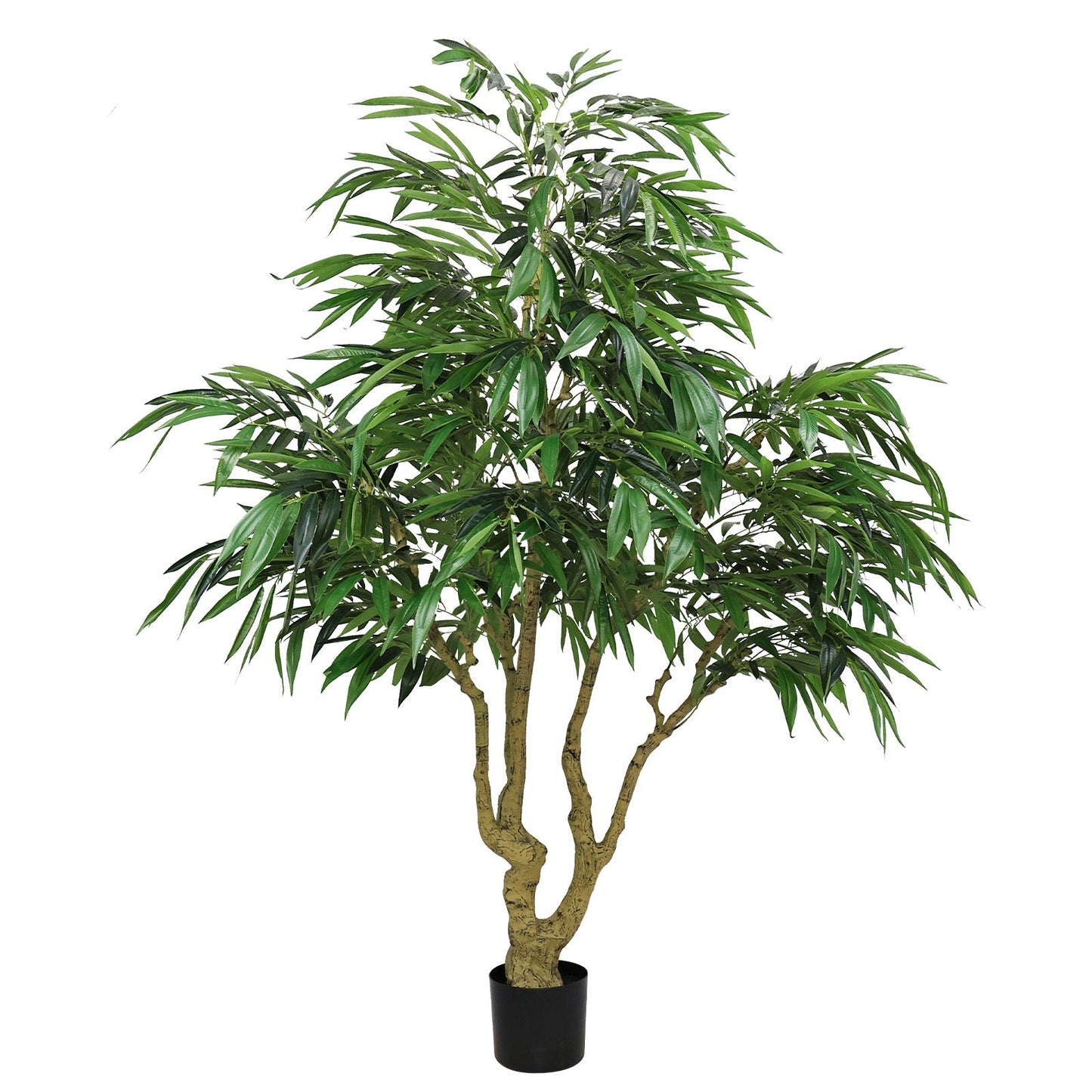 7ft artificial willow tree faux greenery with leaves black pot on Tampa Home & Garden Store on Tampa Home & Garden Store