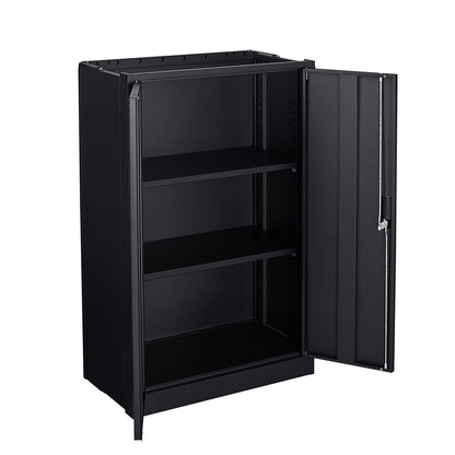 Black metal storage cabinet with locking doors and adjustable shelves HouseOfZazla on Tampa Home & Garden Store