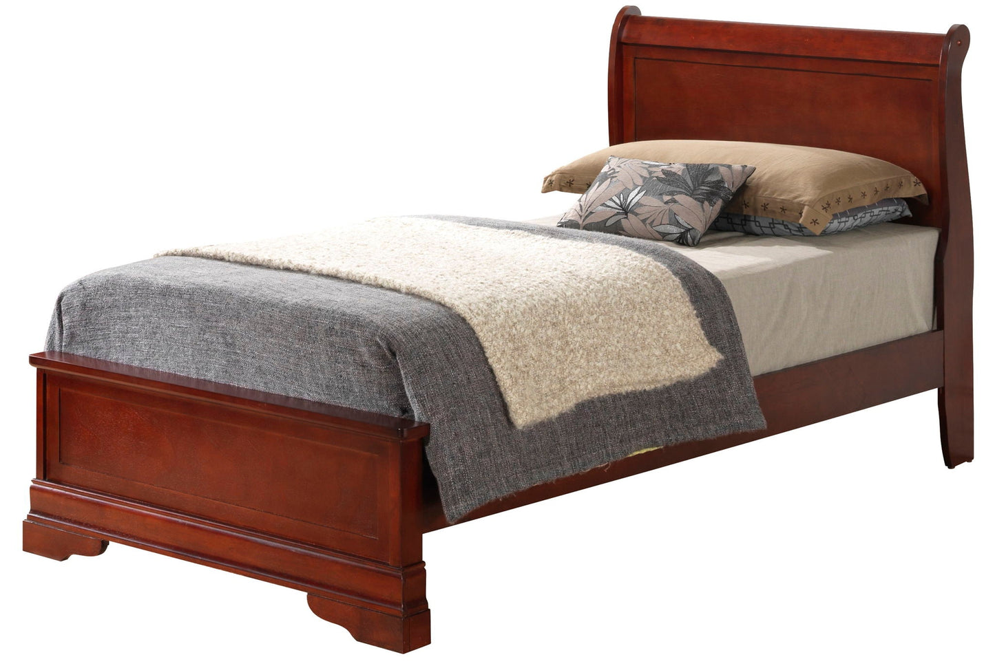 Premium Panel Sleigh Bed with Low Footboard
