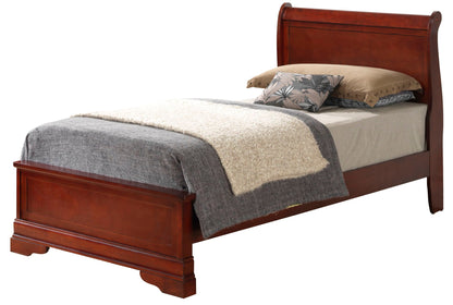 Premium Panel Sleigh Bed with Low Footboard