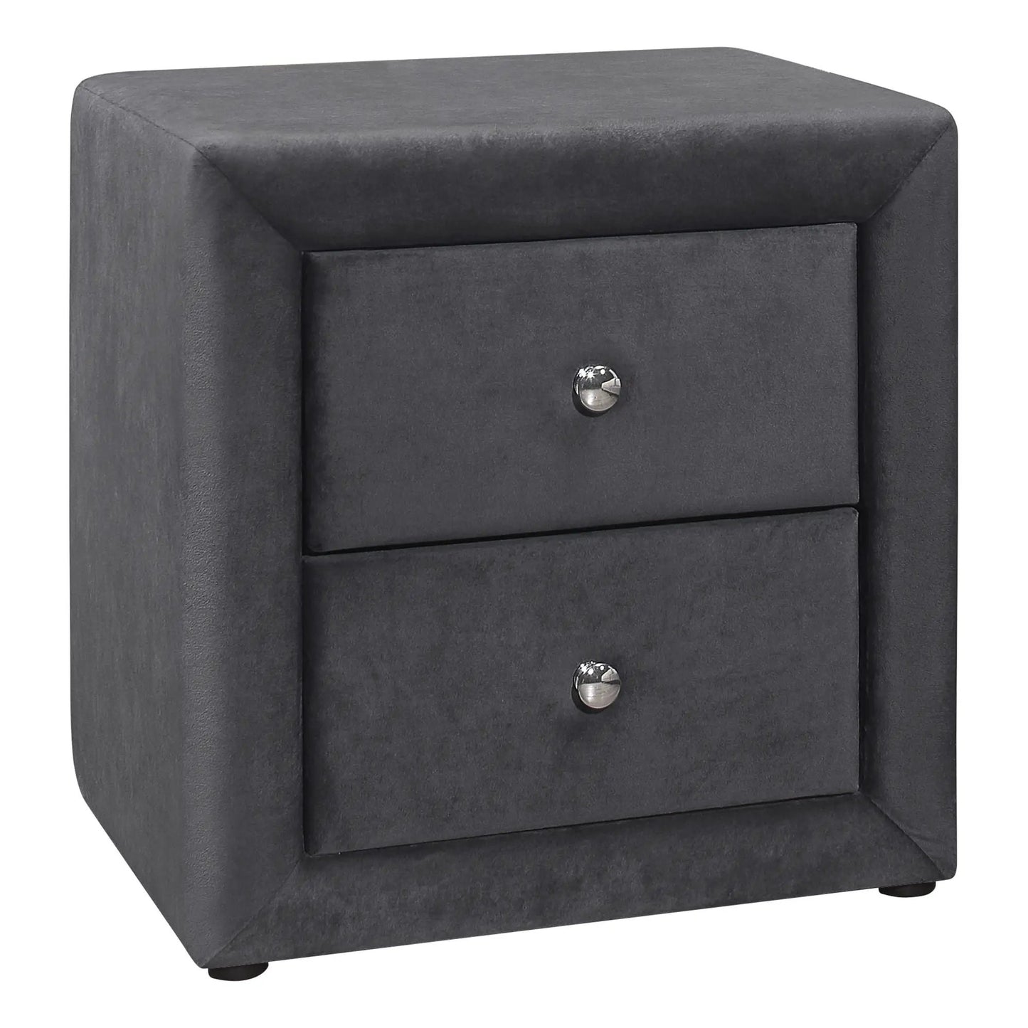 Nightstand With Upholstered Drawer For Bedroom
