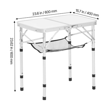 2ft Folding Portable Camping Table HouseOfZazla, aluminum frame, white top on Tampa Home & Garden Store