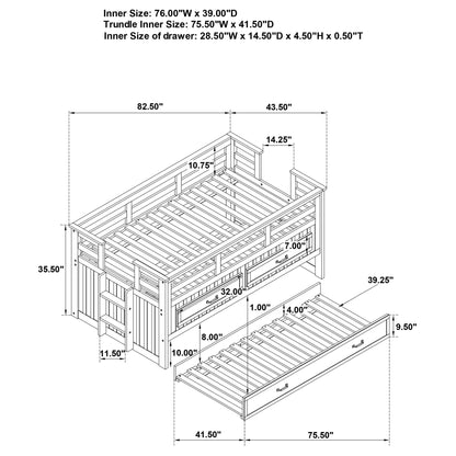 Starboard captain's bed with trundle by HouseOfZazla, wood slat bed frame with pull-out trundle on Tampa Home & Garden Store