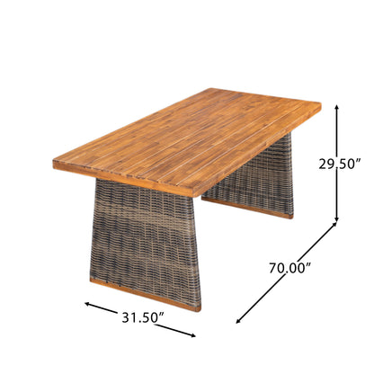 Outdoor Acacia Wood Dining Table for Patio