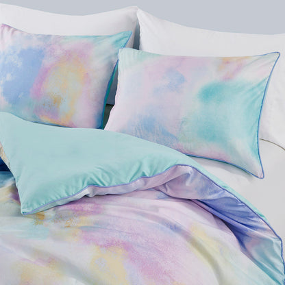 Twin Watercolor Tie Dye Comforter Set and Pillow