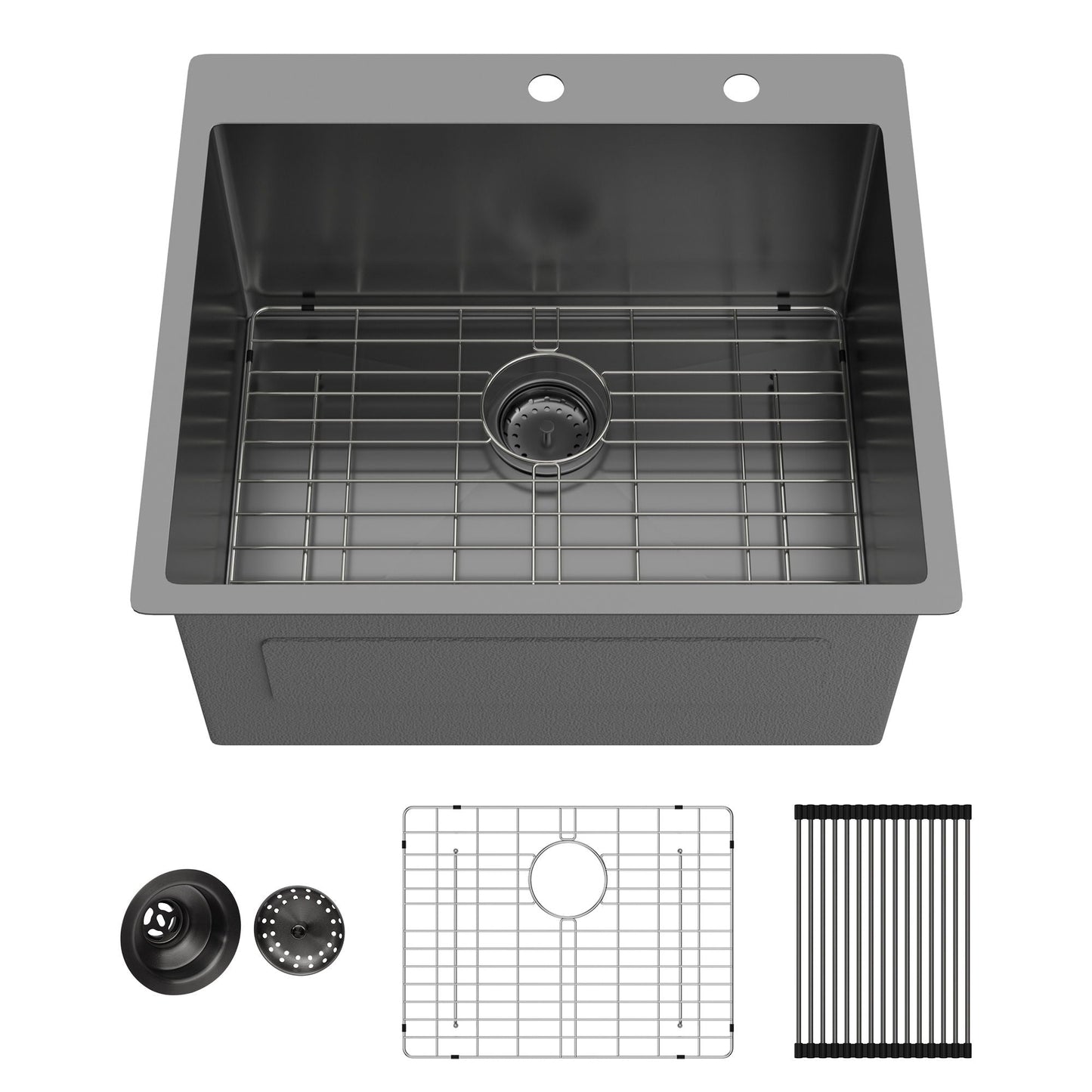 Topmount Sink 16 Gauge and Single Bowl Steel