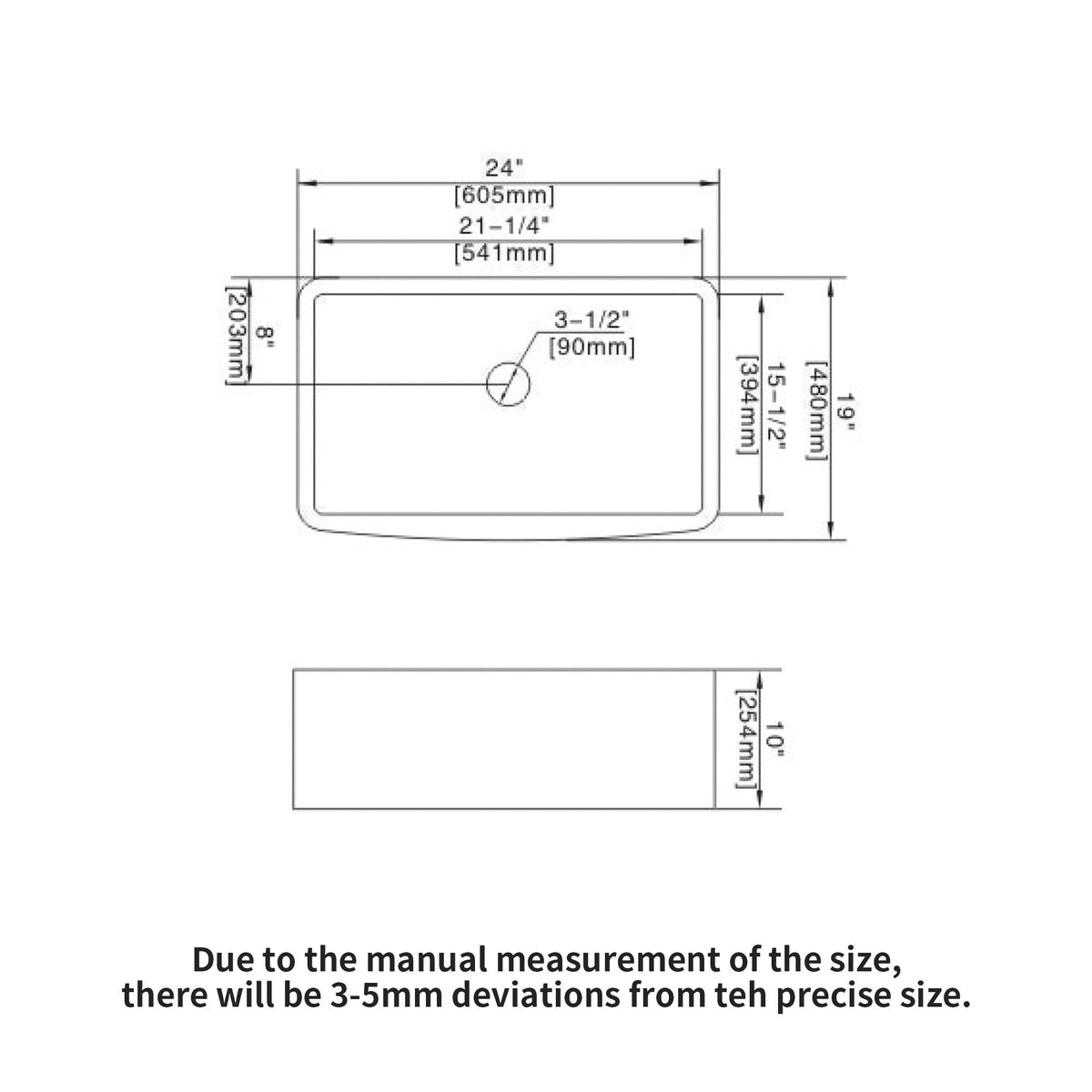 Farmhouse apron-front undermount sink, single bowl with arch edge on Tampa Home & Garden Store