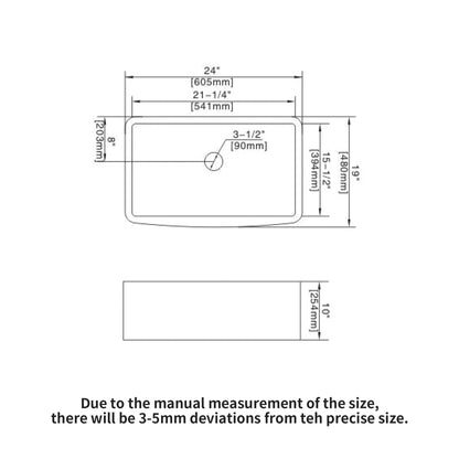 Farmhouse apron-front undermount sink, single bowl with arch edge on Tampa Home & Garden Store