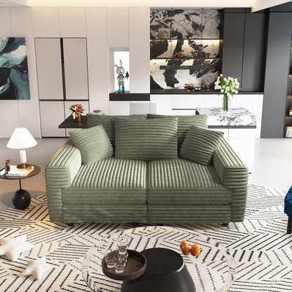 Convertible Sofa With Deep Seat and Pillows