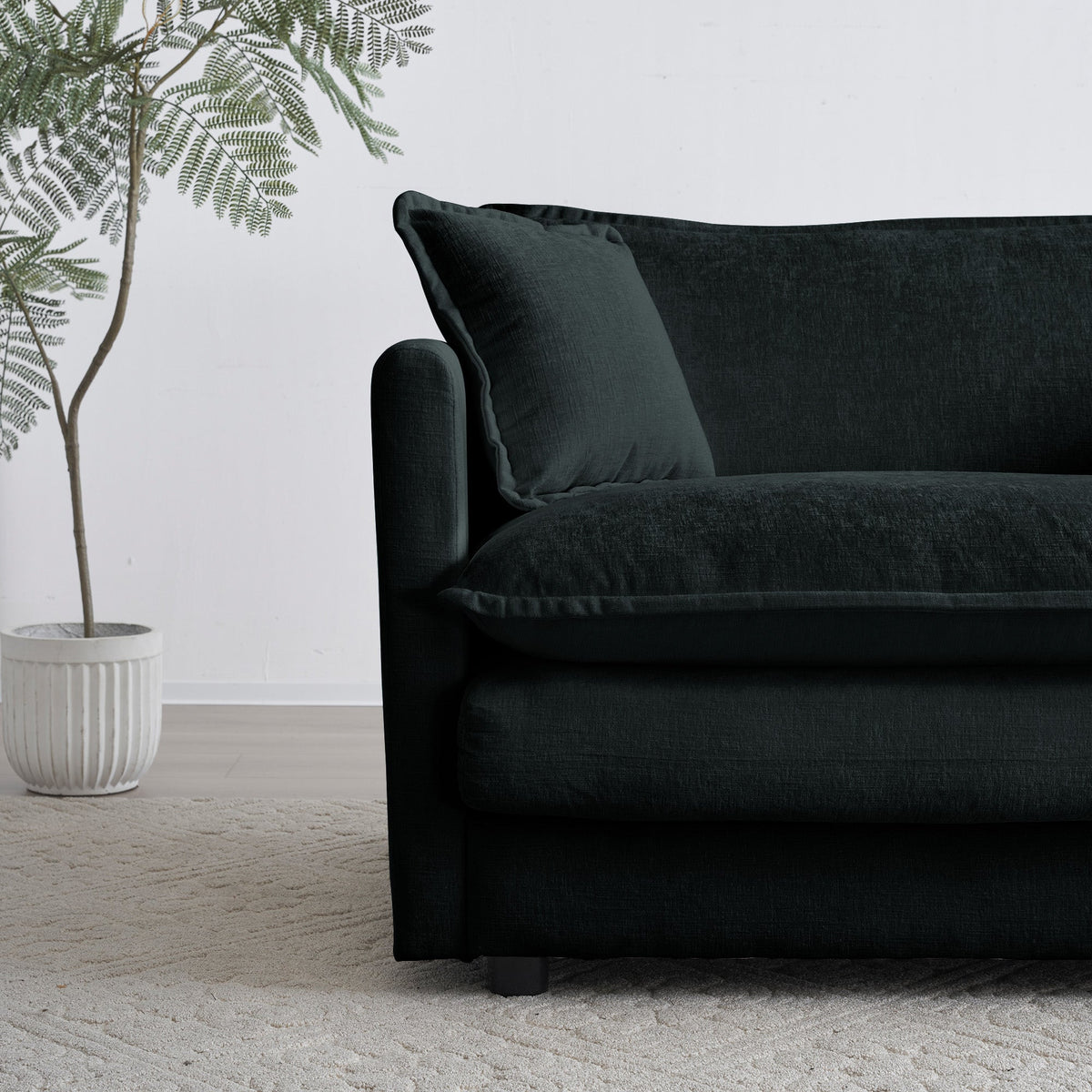 Chenille Fabric Ottoman Footrest and Sofa Rest