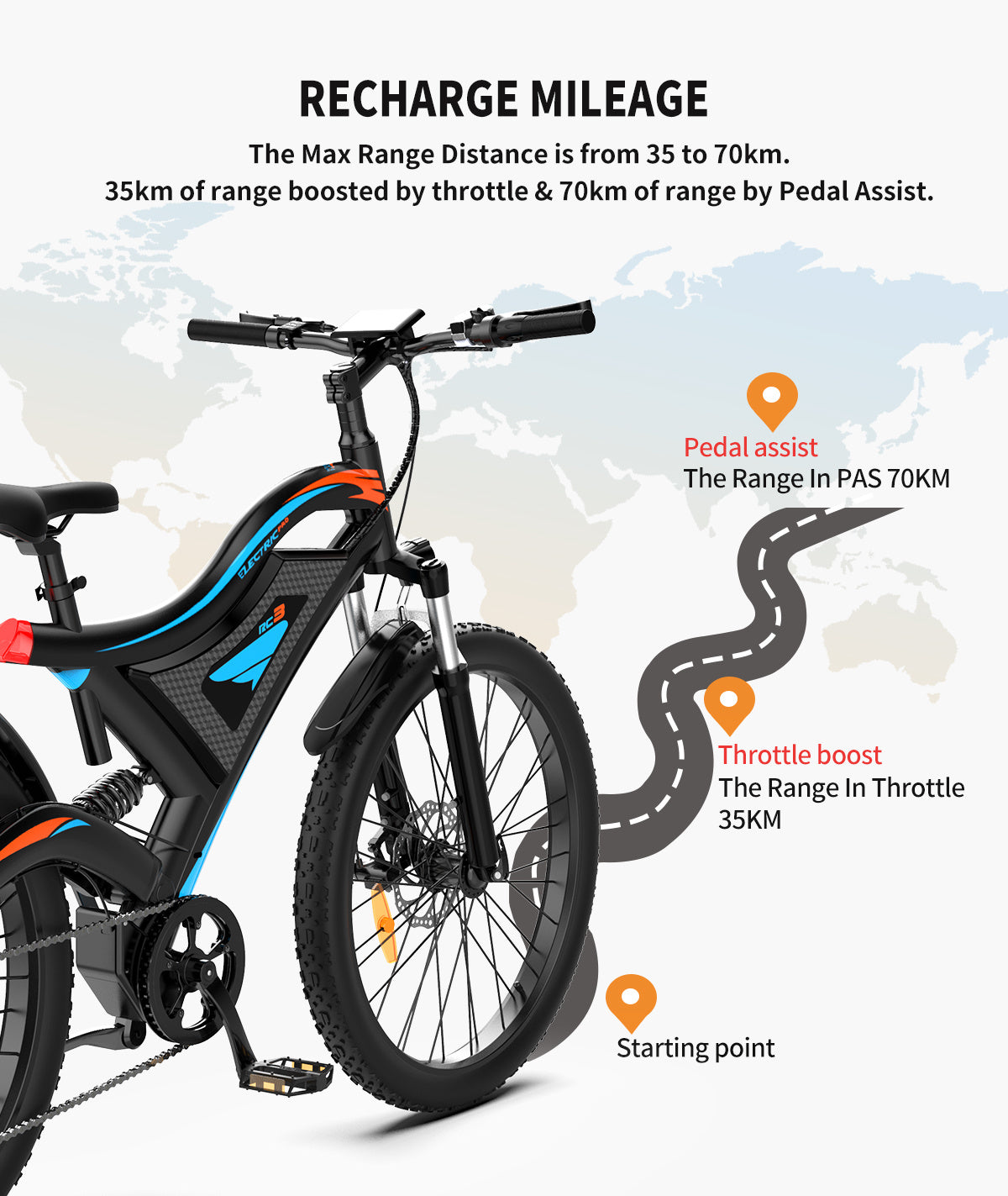 Electric Fat Tire Bike 26 Inch 500W rear motor, front suspension UpTrend Deals on Tampa Home & Garden Store