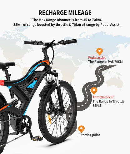Electric Fat Tire Bike 26 Inch 500W rear motor, front suspension UpTrend Deals on Tampa Home & Garden Store
