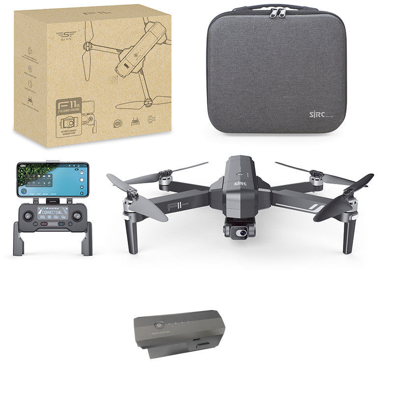 F11s Pro drone with gray quadcopter, remote controller with phone mount, carry case and battery on Tampa Home & Garden Store