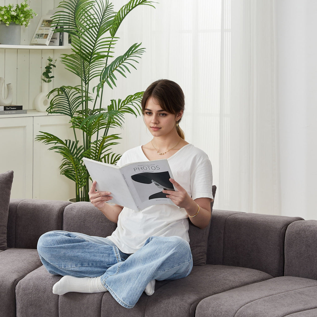Symmetrical Modular Sofa And Piano Key Design