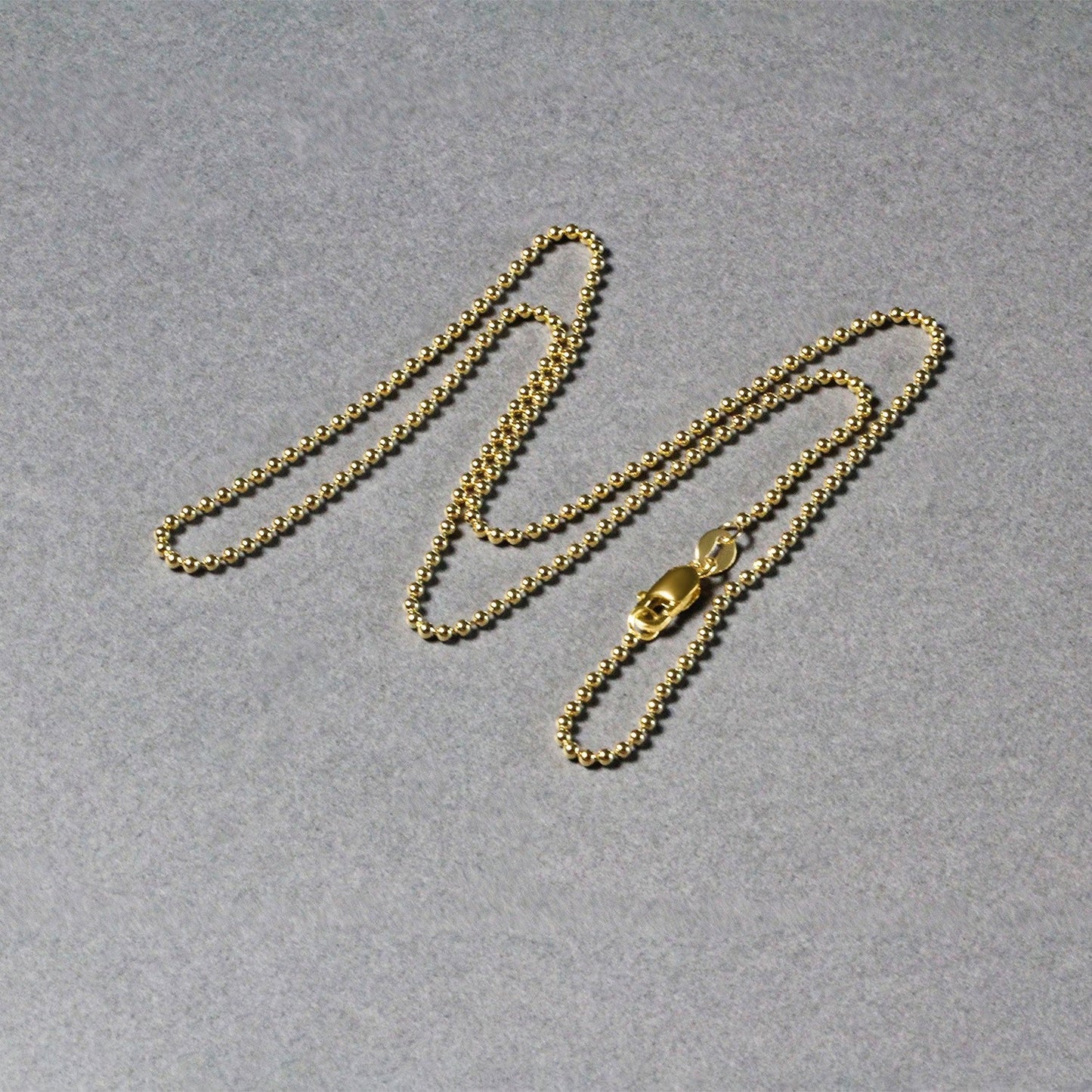 Two 14k yellow gold bead chain necklaces 1.5mm with lobster clasps, Bids.com on Tampa Home & Garden Store